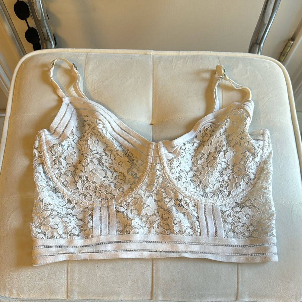 Lonely lace bra, white, 34DD